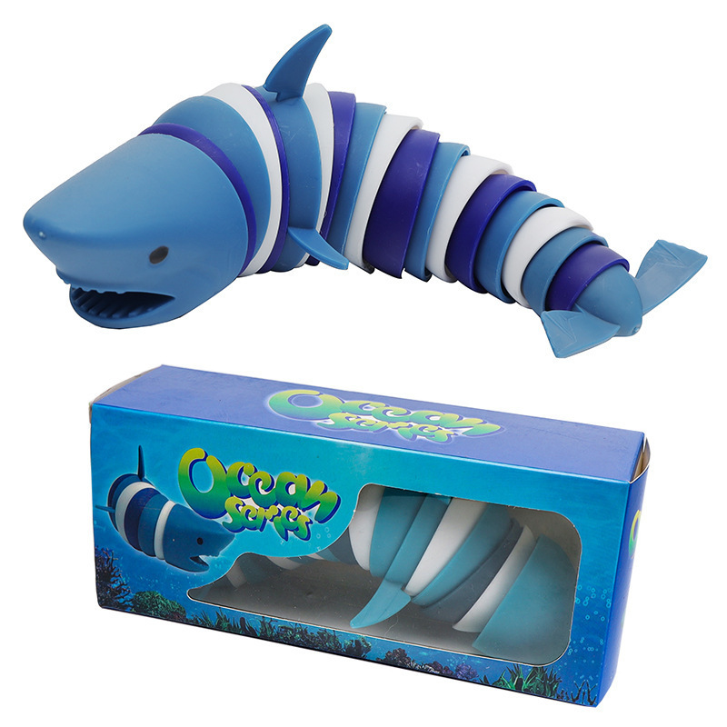 TikTok explosive19cm ocean shark dolphin Product Ideas 2023 Unique Gadgets Stress Relief Toys for children educational Slugs