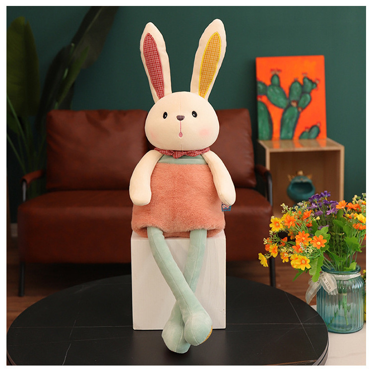 Custom Bunny Plush Toys Cute Rabbit Stuffed Animal Doll Bear Plush Toy Arms And Legs Can Be Extended