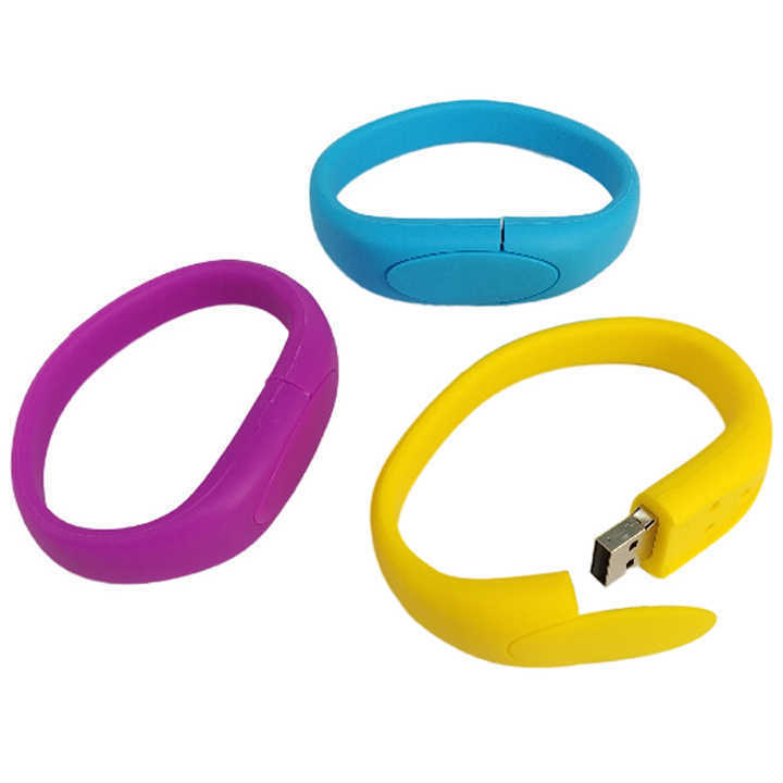 Silicone Pen drive Usb 2.0 Custom Logo Bracelet 16gb 32gb 64 Gb Wristband Usb Flash Drive