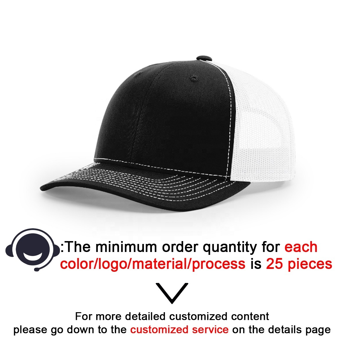 3HCAP Professional Blank Mesh Gorras Custom Richardson 112 Trucker Caps Hats