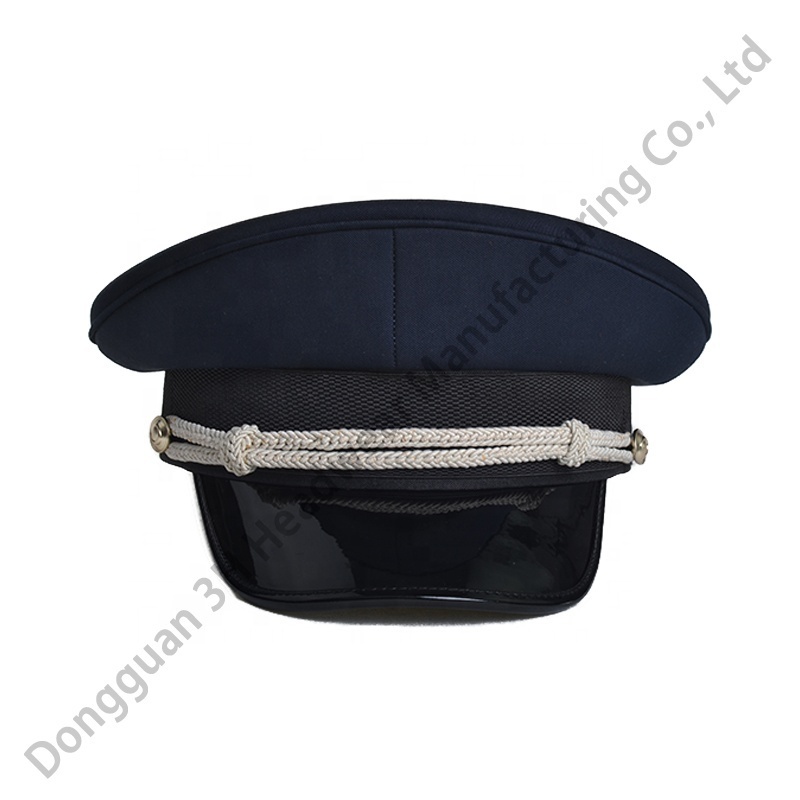 High Quality Design Classic Cosplay Captain Hat with Visor Custom Logo Conductor Officer Hats Peaked Caps