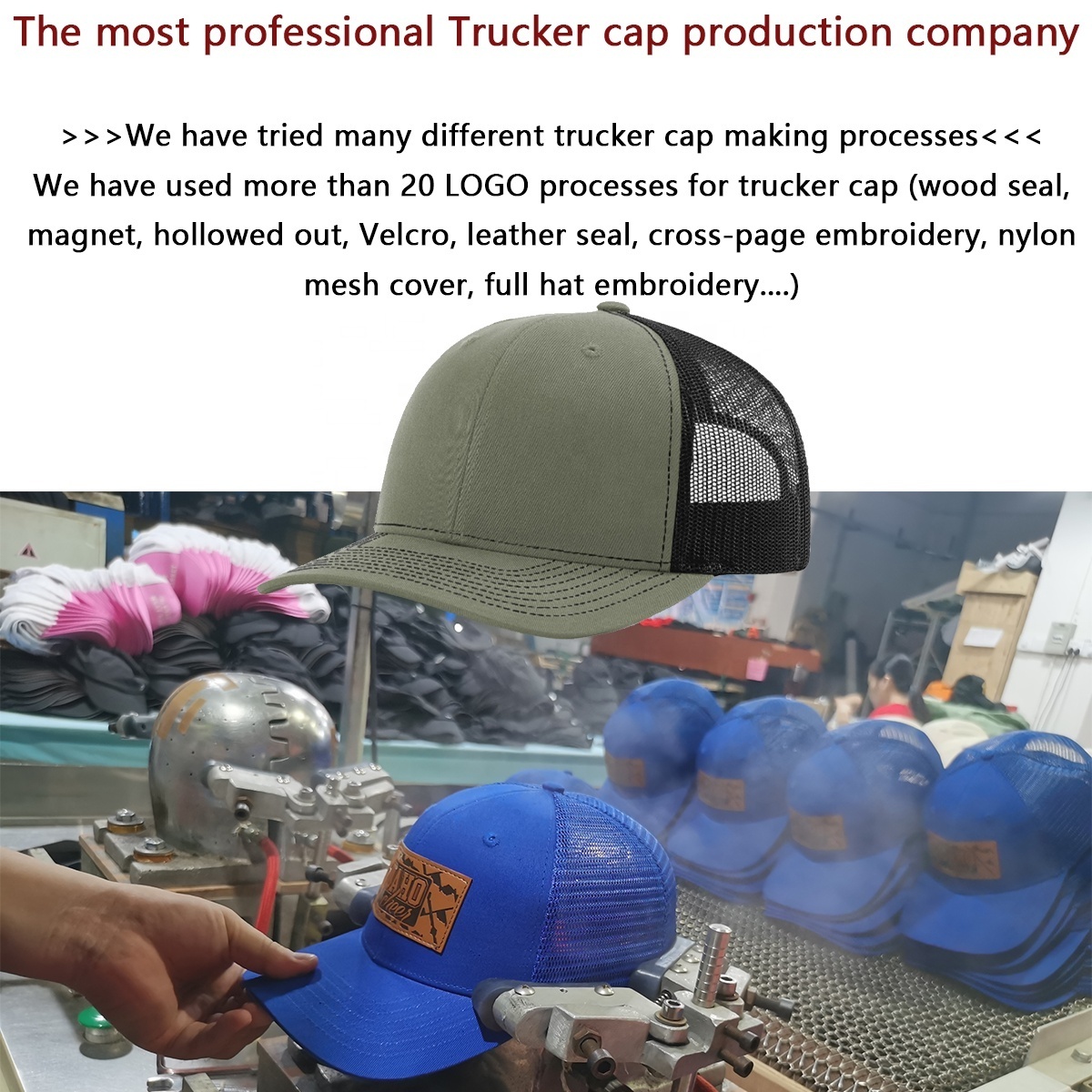 3HCAP Professional Blank Mesh Gorras Custom Richardson 112 Trucker Caps Hats