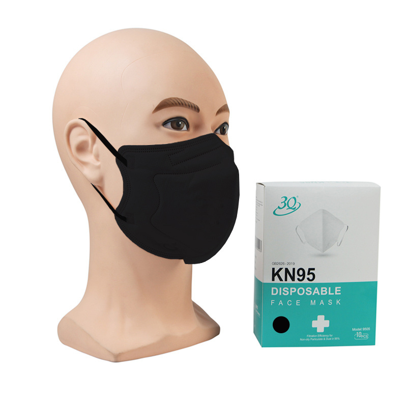 Cubrebocas Silicon Headbands KN95 Black face mask disposable ppes protective industrial masks for construction companies