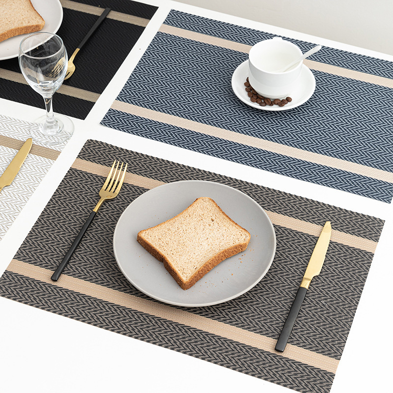 Dining Table Place Mats Washable Placemats Non-Slip Heat Resistant PVC Placemat For Kitchen Table