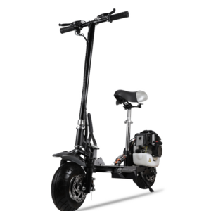 X5 Mini Gas Scooter 2 Stroke 49cc Folding Iron Body Manual Ignition Disc Brake 50cc Displacement 4 Skateboard Wheels for Adults