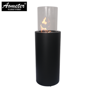 Outdoor Small Desktop Free Standing Bio Fuel Fire Pit Table Bio Ethanol Tabletop Glass Fireplace