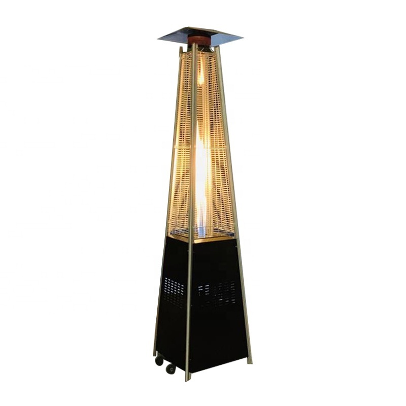 Pyramid Glass Tube Flame Outdoor Commercial Propane Garden Gas Patio Heater