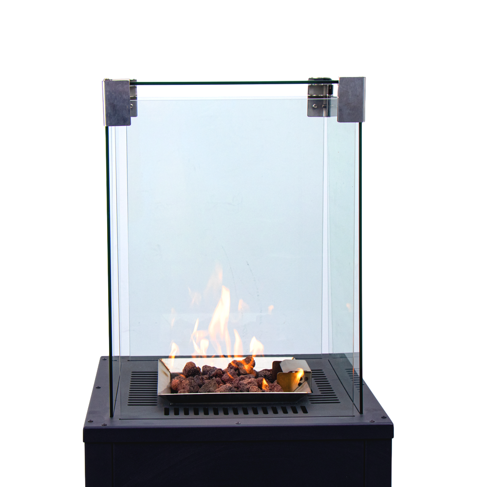 Customizable Fireplace Rectangle Gas Firepit decorative garden outdoor gas fire pit with glass