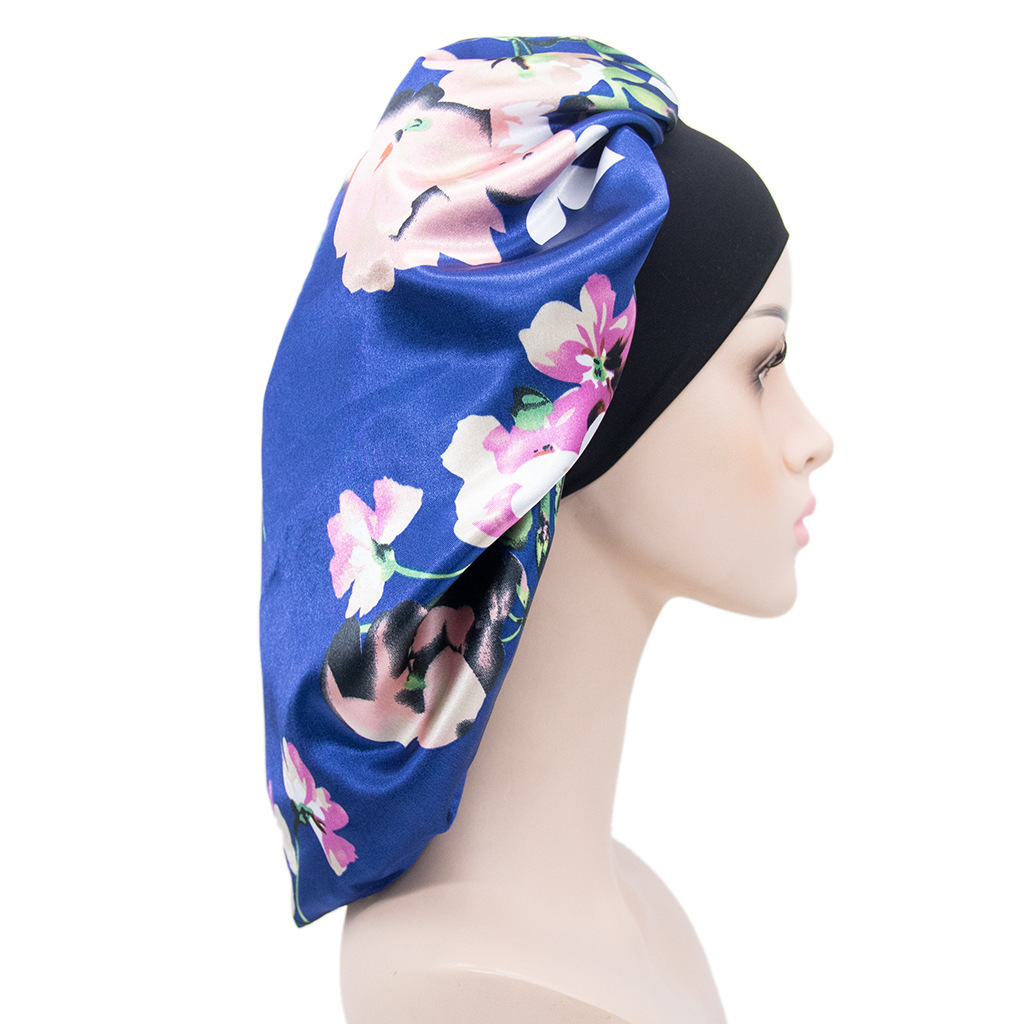 Custom Logo Designer Headband Colorful Satin Hair Women Wholesale Sleeping Designers Bonnet