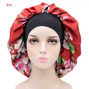 Custom Logo Designer Headband Colorful Satin Hair Women Wholesale Sleeping Designers Bonnet