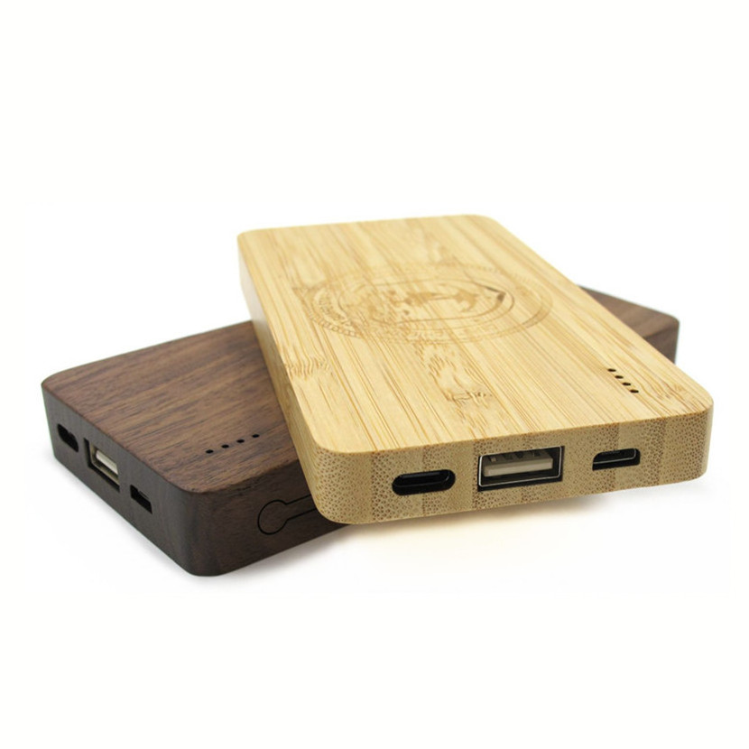 High quality 10400mah exide battery Wooden power bank for smartphone with flashlight low price portable charger power bank