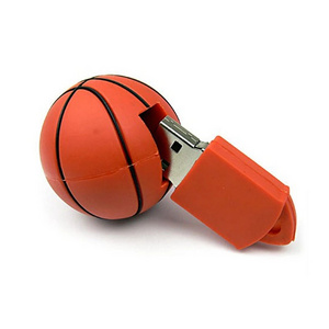 Best selling PVC material beautiful 64GB Cartoon Basketball shape usb flash pen drive football shape usb stick