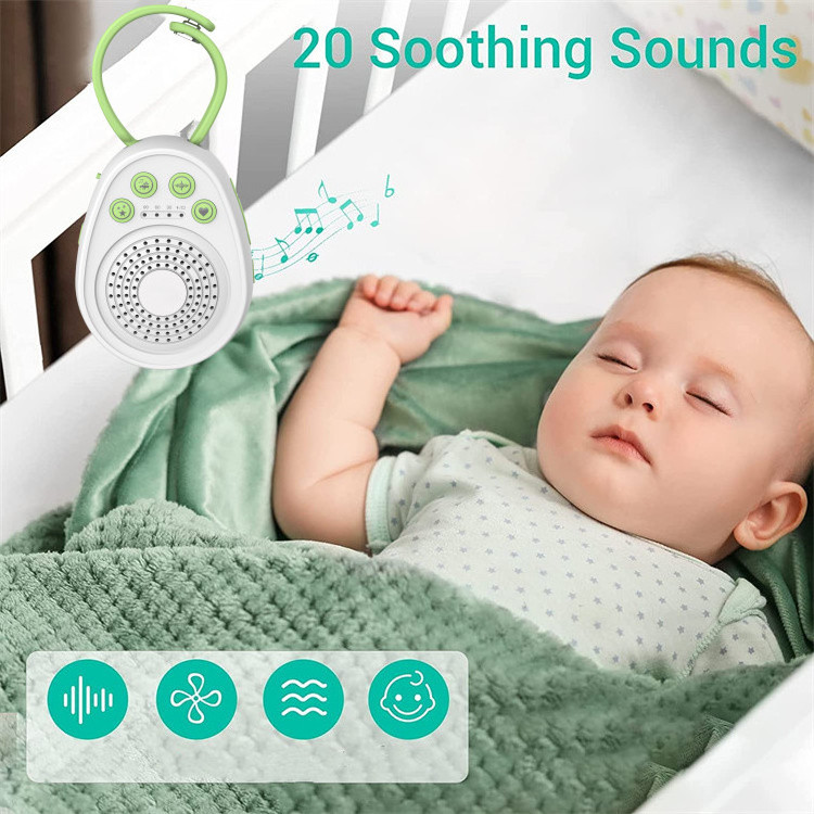 No WiFi Required 20 Snoozy Sounds White Noise Machine On The Go Sleep Therapy Sound Machine Portable for Babies Toddlers Kids