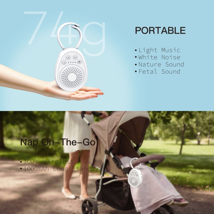 20 Snoozy Sounds No app 1000mAh Battery Rechargeable Lightweight Portable On the Go White Noise Baby Sleep Sound Machine