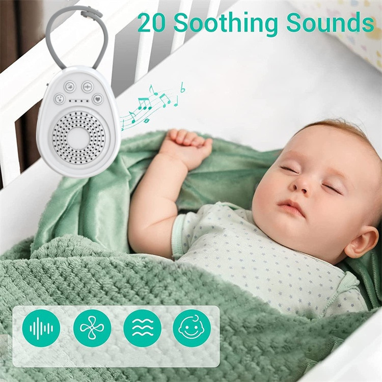 20 Soothing Sounds Fetus Tone 108 Hours Working Wireless Lightweight Portable Sleep Sound Machine Baby Sleep Therapy