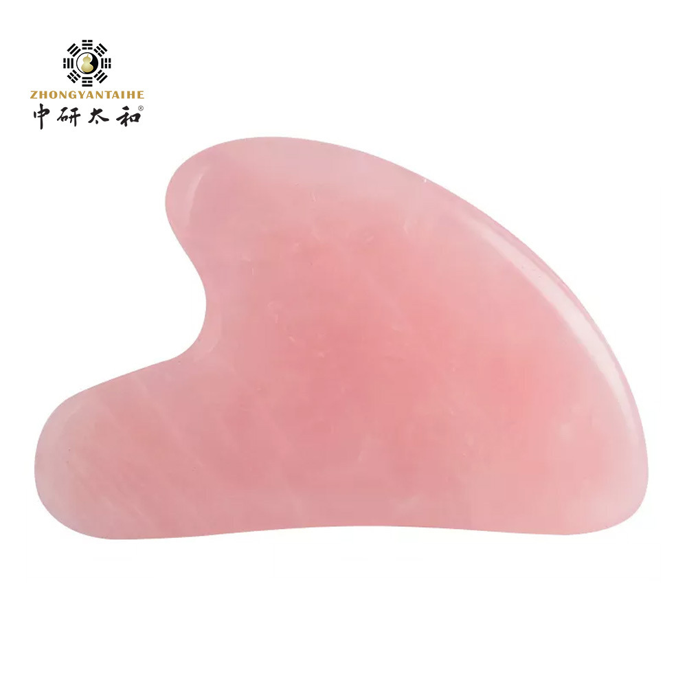 Heart Shaped Gua Sha Guasha Board Rose Quartz Pink Jade Stone Scraping Massage Tool Gua Sha Board