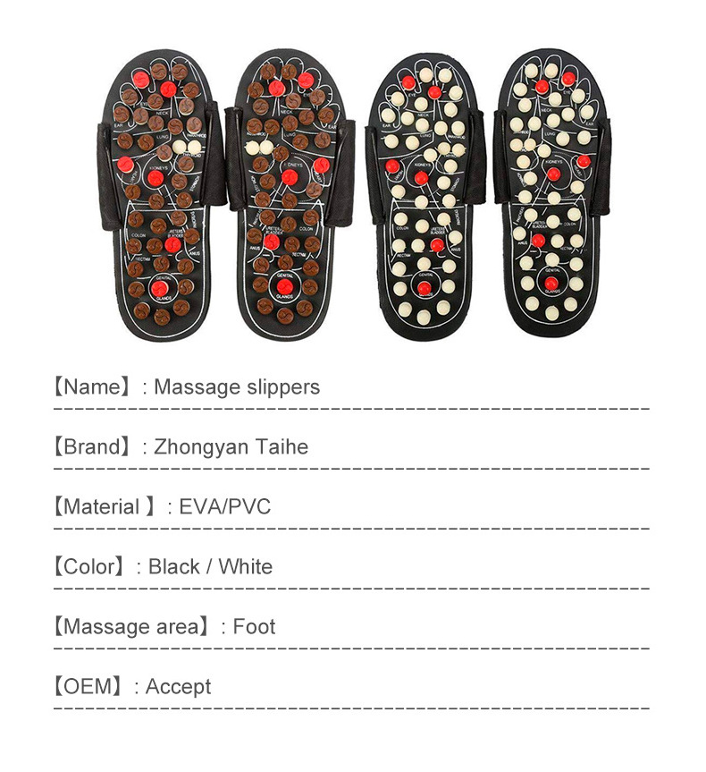 2022 Custom Other Massager Products Reflexology Escalate Blood Circulation Shoes Stone Sandals Acupressure Foot Massage Slippers