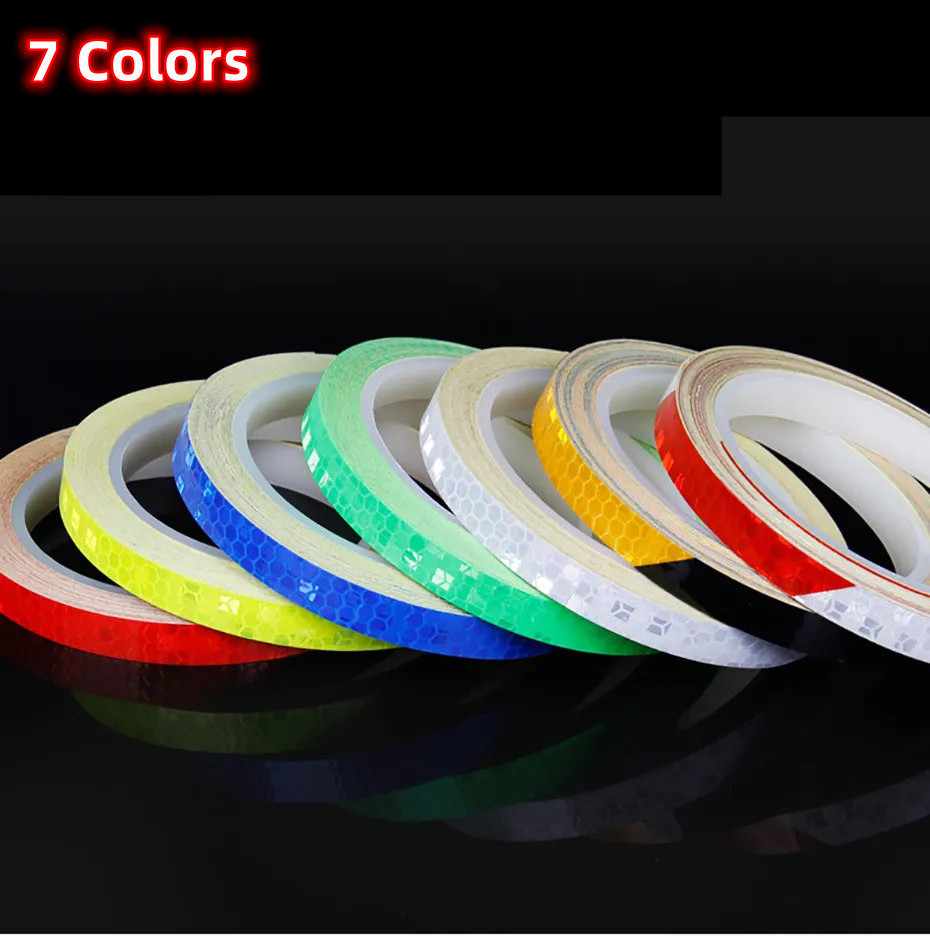 Motorcycle Rim Tape Car Warning Reflective Stickers For MTB Car Motorbike Styling Reflective Stripe Warning Lighting Tape