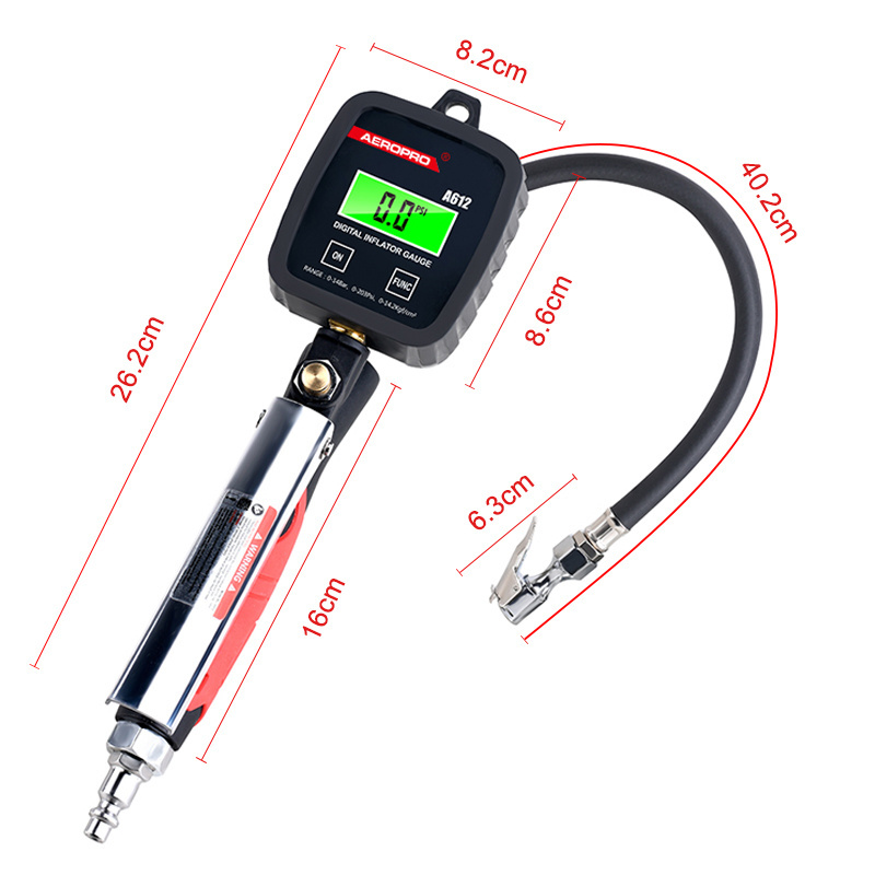 AEROPRO A612 Air Tools Tire Inflator New Arrivals Car Tyre Inflator Tire Air Inflator with Digital  Pressure Gauge