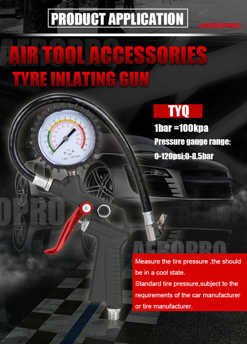 AEROPRO Professional R8037-2 Tire Inflator Tyre Inflaitng Gun Pressure Digital Gauge Auto Inflating Gauge With Air Hose