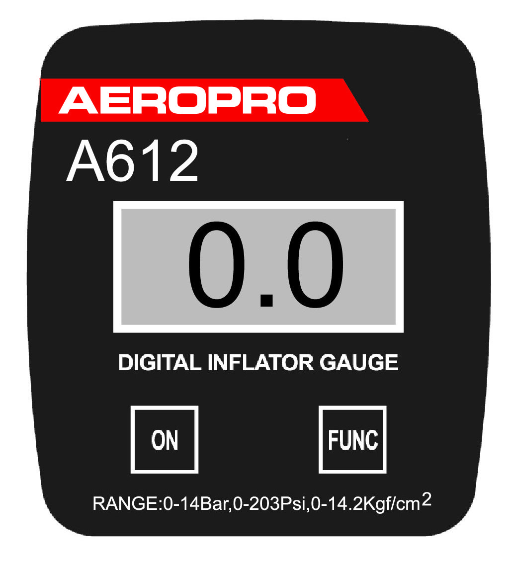 AEROPRO A612 Air Tools Tire Inflator New Arrivals Car Tyre Inflator Tire Air Inflator with Digital  Pressure Gauge