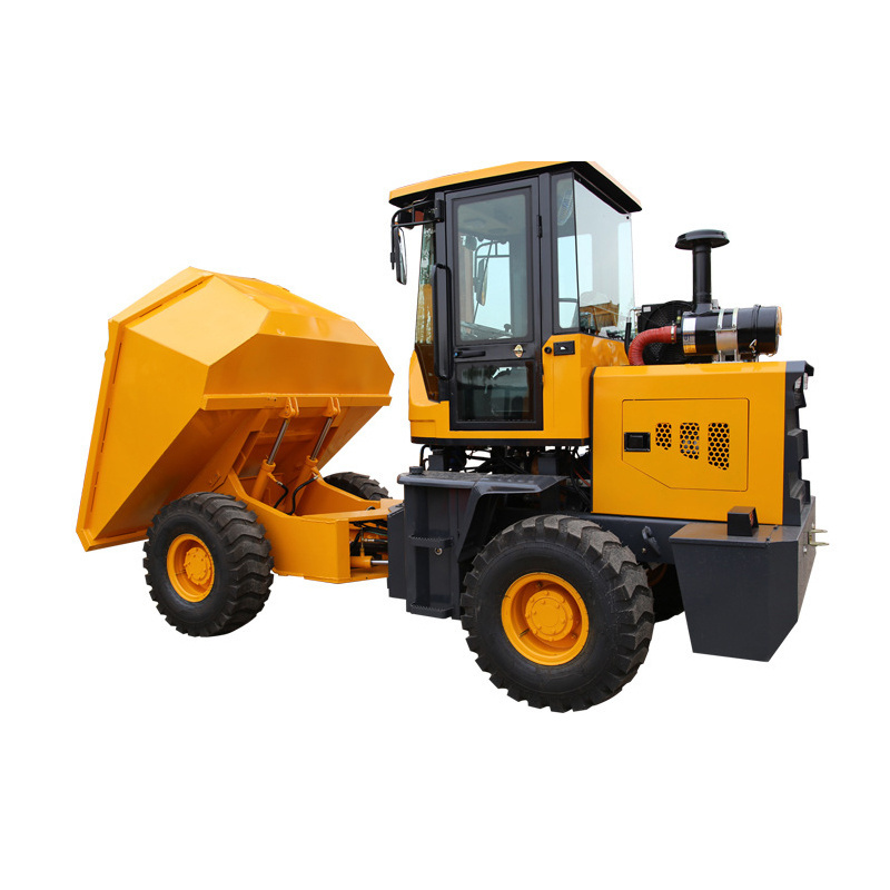 BADA FCY-50 4X4  mini dumper hydraulic All terrain tipper 5 ton dumper truck with 2.5m3 bucket