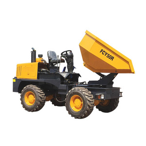 BADA FCY-50 4X4  mini dumper hydraulic All terrain tipper 5 ton dumper truck with 2.5m3 bucket