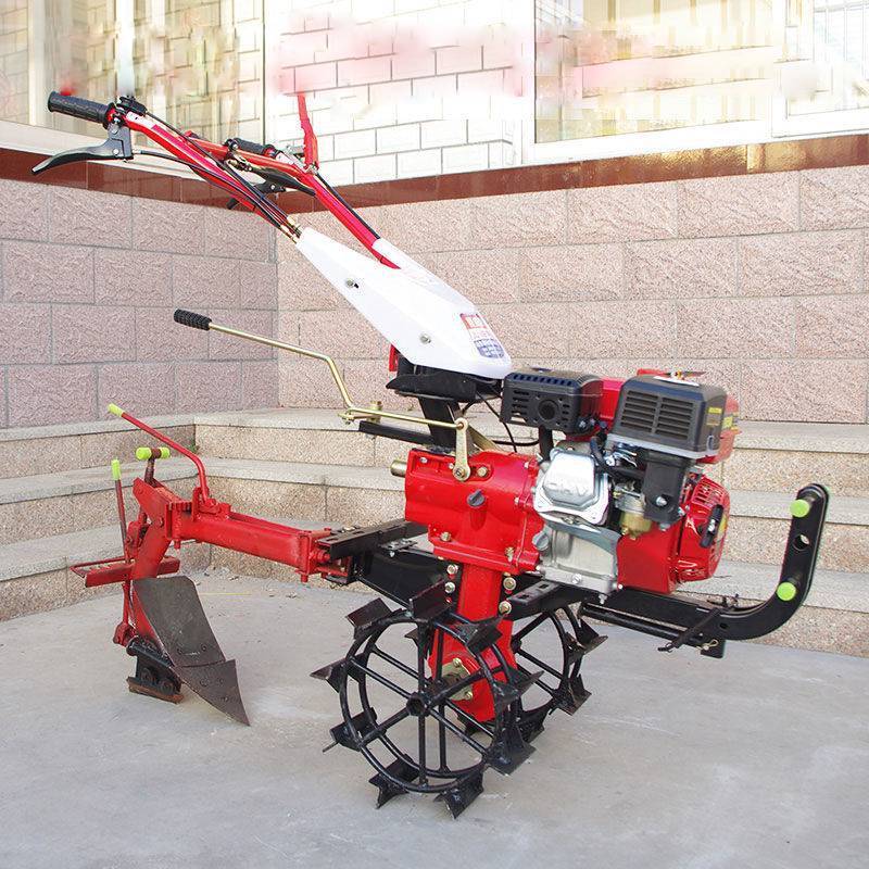 Mini Land Cultivation Machine 7Hp Farm Mini Diesel Power Tiller Two Wheel Mini Walking Hand  Cultivator