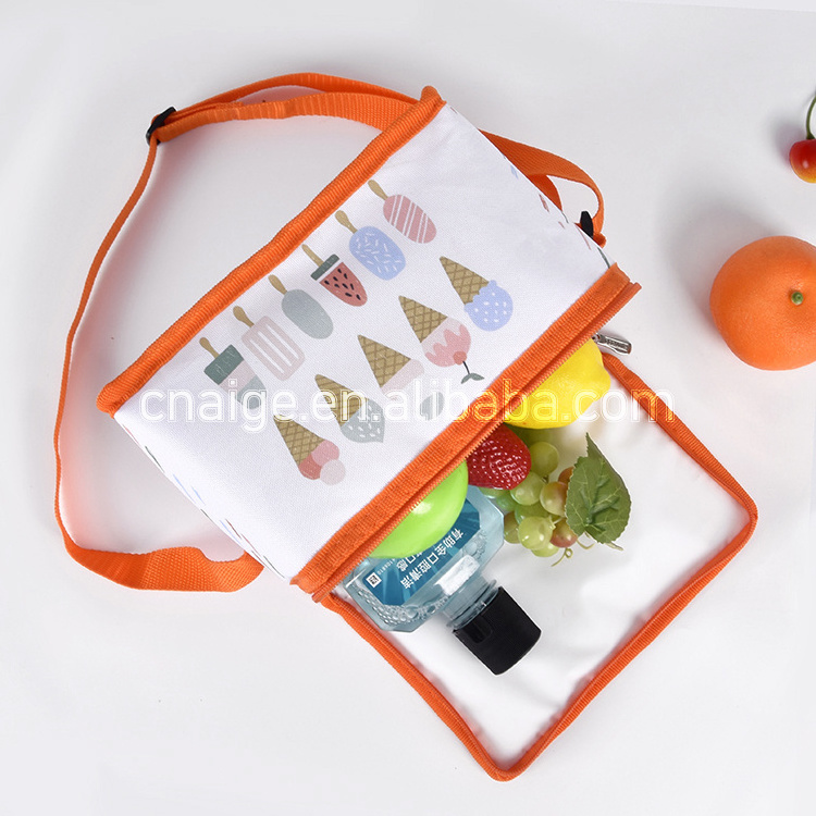 Custom Small 600D Polyester Cooler Bag Insulated Lunch Bag With Peva Liner