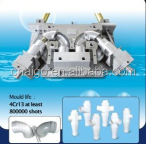 High Quality Water Pipe Fitting Plastic Injection Mold, Pipe Fitting Moulds