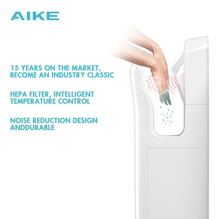 AIKE AK2005H Commercial Bathroom Jet Automatic No Battery Operated Hand Dryer with HEPA Filter