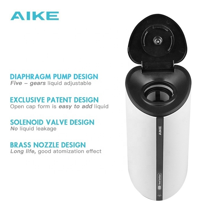 AIKE AK3159 850ml ABS plastic Touchless Hands Free alcohol hand sanitizer automatic spray dispenser