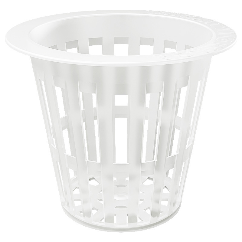 Plastic nursery planting net pots for hydroponics white plastic flower pots