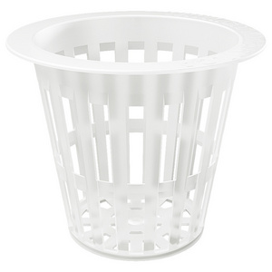 Plastic nursery planting net pots for hydroponics white plastic flower pots