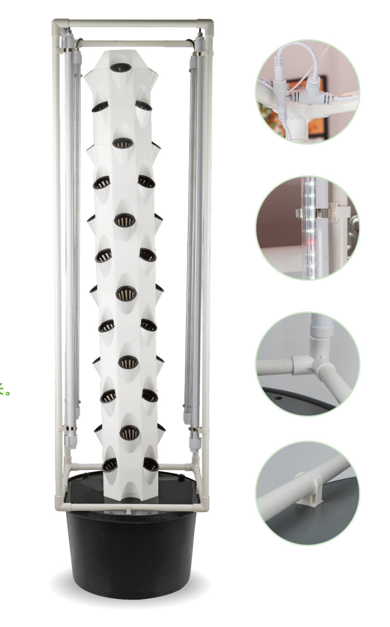 Commercial vertical hydroponic tower garden strawberry grow vertical hydroponic system for vegetable and fruits