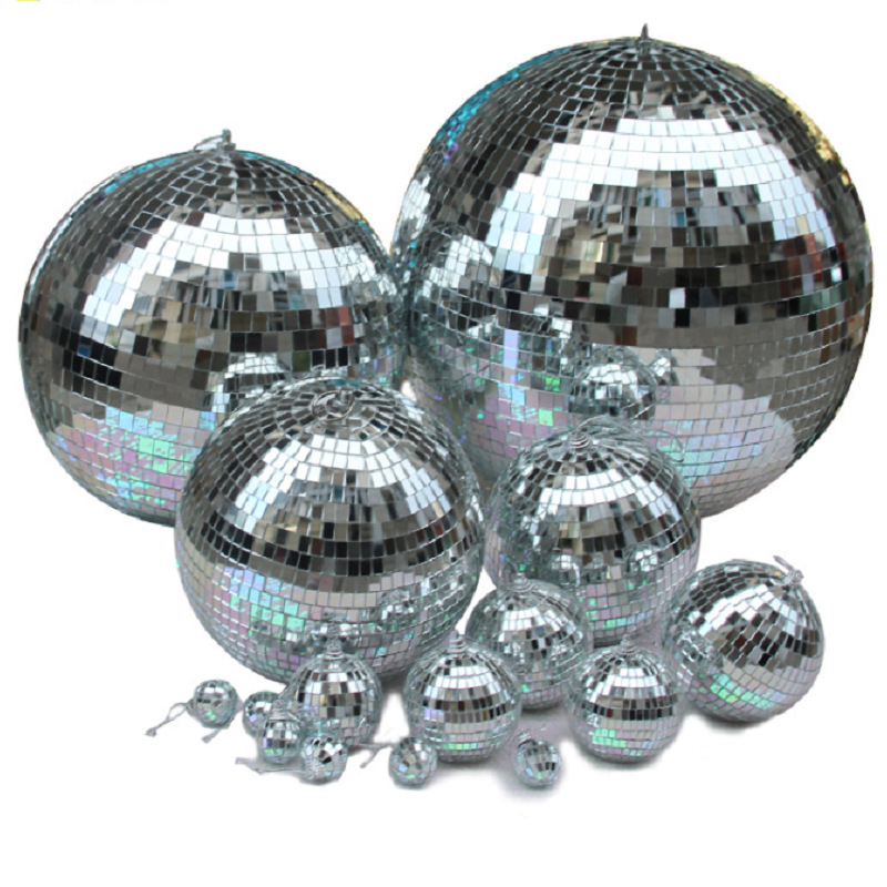 Silver Glass Ball Hanging Tree  disco Mirror ball hanging home decoration Christmas Party Decor decoration