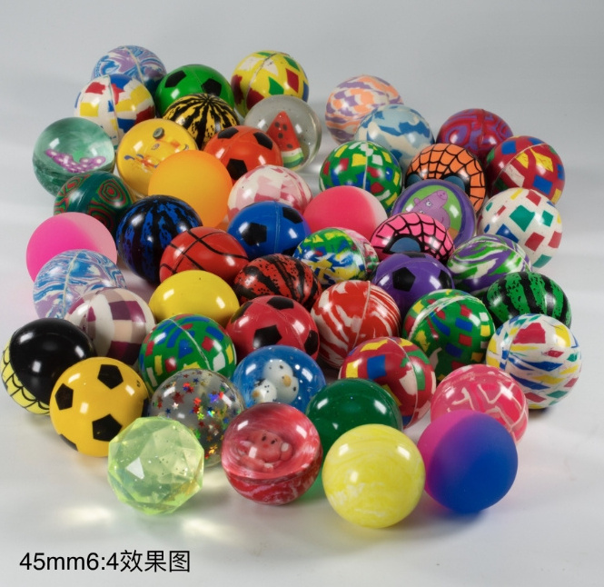 Rubber Kid toys bouncy balls for vending machines 45mm