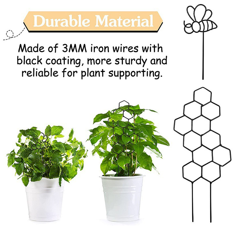 Plants Support Iron Garden Trellis  Plant Metal Support Wire for Plants Climbing Holder Rack Vines Outdoor vegetable trellis