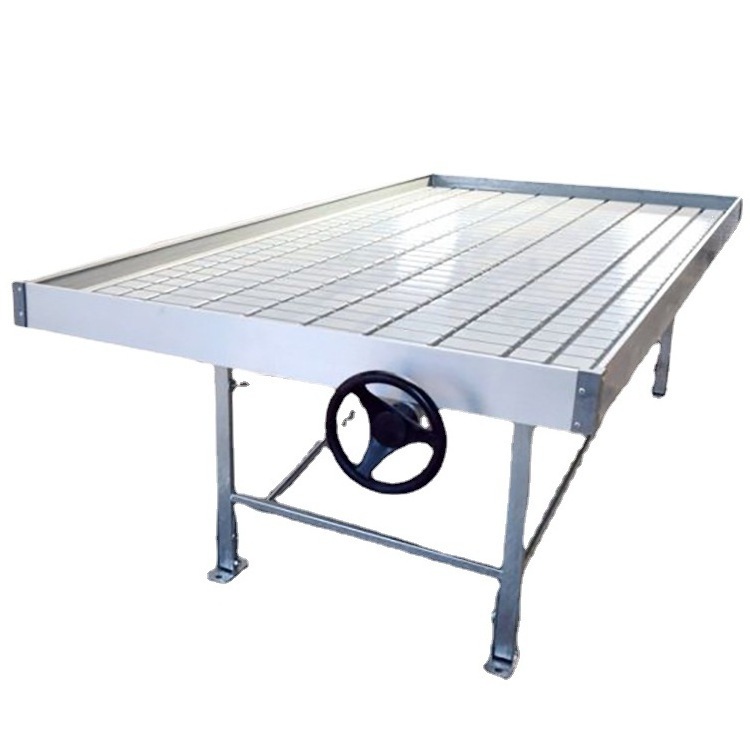 4x8  rolling industrial grow benches flood trays ebb and flow system grow rack table rolling bench