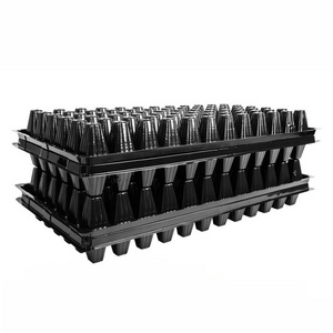 Good Price garden germination seed starter tray Factory Wholesale Seed Tray Thicken Black Colour Seedling Tray 72 Cells