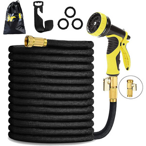 Telescopic magic hose water pipe car wash high pressure spray gun watering flowers outdoor garden water gun hose