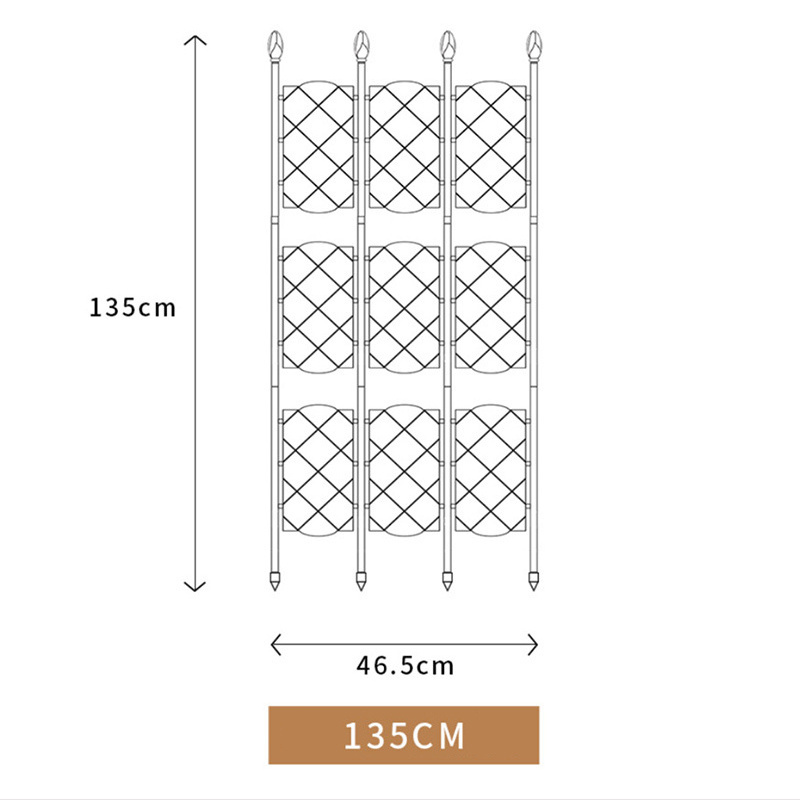 Vegetable and fruit climbing rack Metal Plastic Coated Expandable Garden Trellis fence Yard Garden Trellis Wholesale