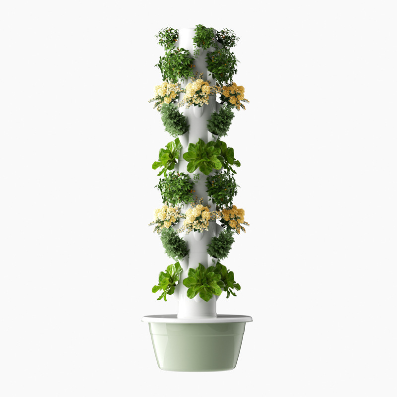 Indoor Vertical garden systems with light aquaponic tower