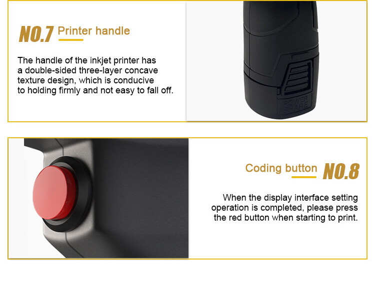 AIX New Mini Batch Code Portable Handheld Inkjet Printing Machine for Fast Dry Batch Coder Egg Date Expiry Number Date