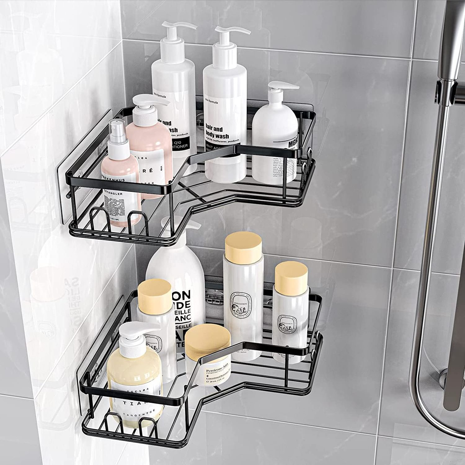 Modern Simple Triangle Shower Caddy Storage Shelf Bathroom Corner Shelf Wall Stainless Steel Customized Durable 1pcs