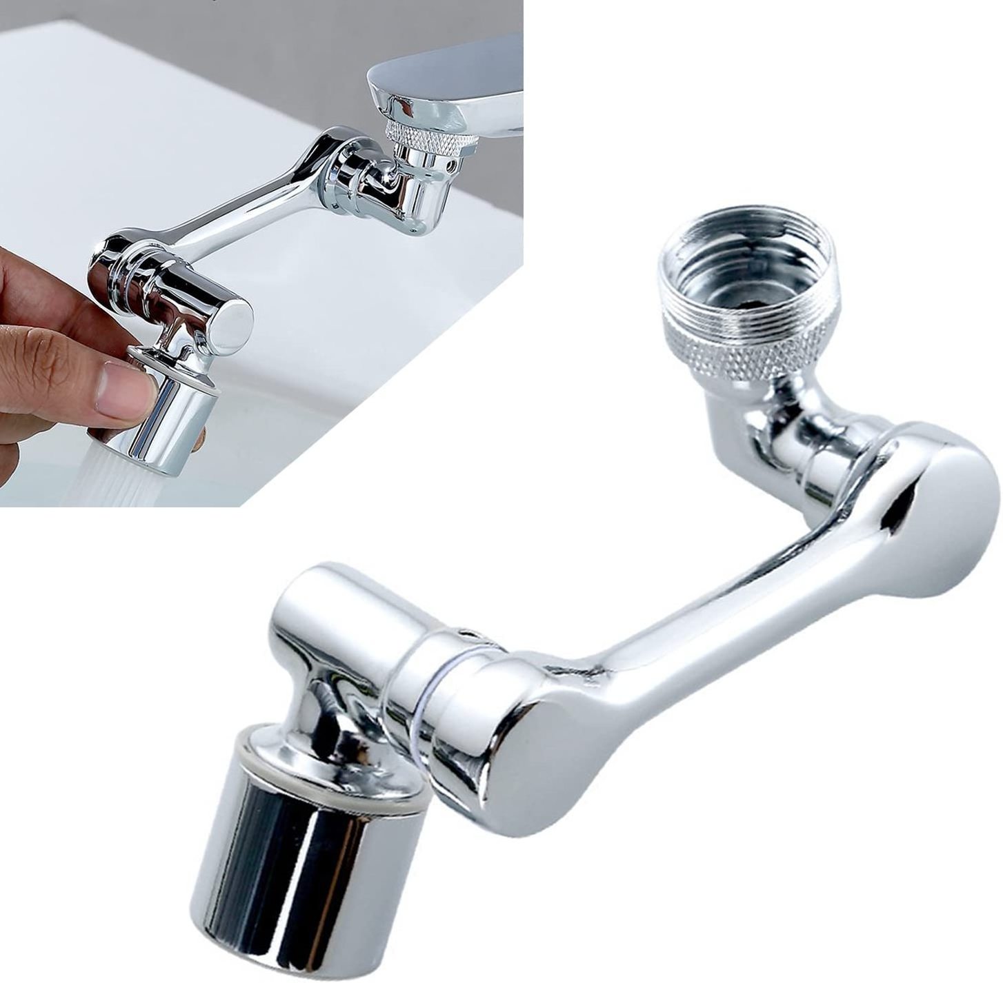 Universal 1080 Rotation Extender Faucet Bathroom Basin Swivel Spray Kitchen Water Saving Aerator