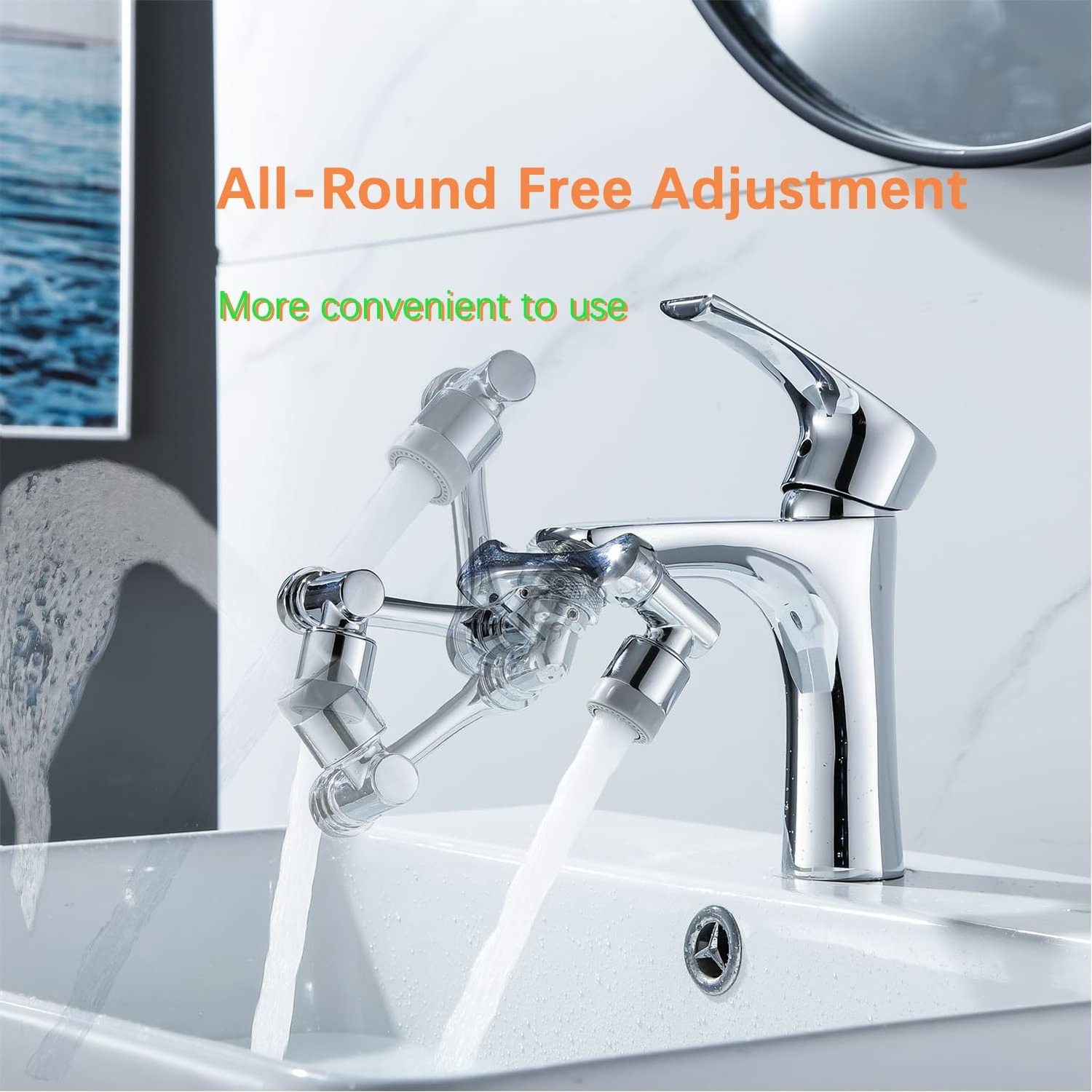 Multifunctional Robotic Arm Water Faucet Nozzle Adaptor rotating Faucet Extension Extender arm