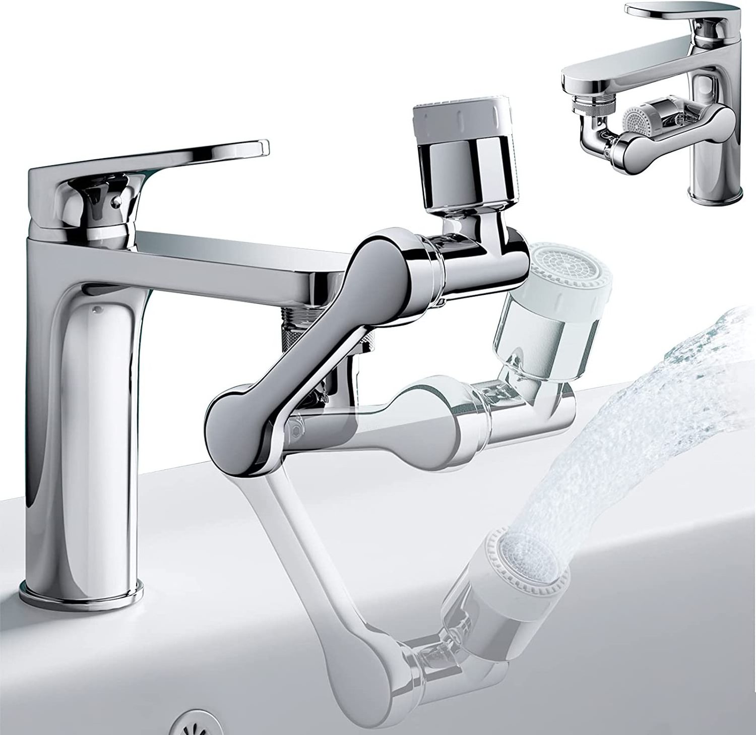 Multifunctional Robotic Arm Water Faucet Nozzle Adaptor rotating Faucet Extension Extender arm