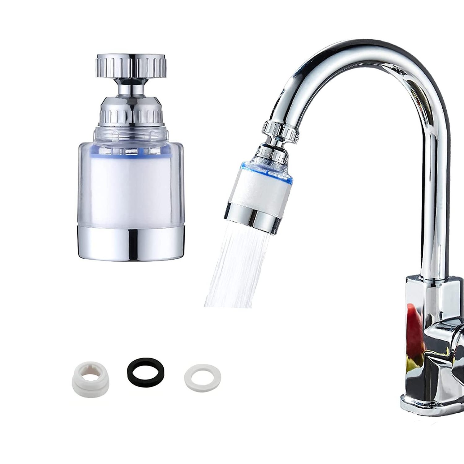 Manufactory direct kitchen tap with water filter purified faucet universal splash filter faucet