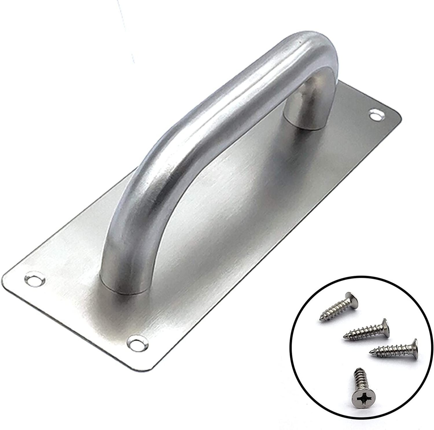 Pull Handle Push Pull Plate Stainless Steel Door Handle Pull Plate Commercial Furniture Hardware Handle